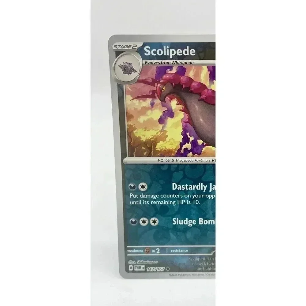 Scolipede 117/167 Twilight Masquerade Pokemon TCG Reverse‎ Holo Mint Unplayed